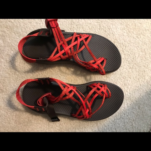 all red chacos